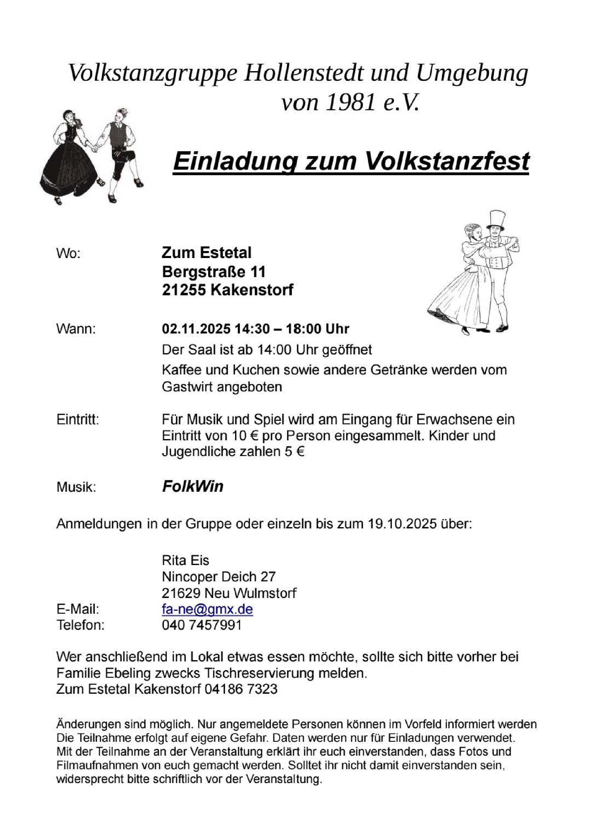 Volkstanzfest mit Live-Musik